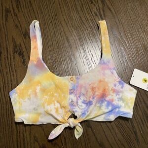 Body Glove illusion Kate tie dye bikini swim top, M NWT
